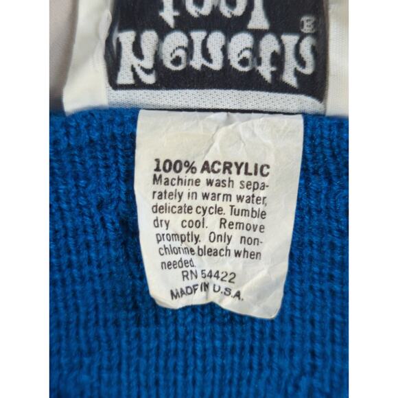VTG Keneth Too Sweater Womens M Blue Short Sleeve Textured Knit USA 80s Retro - Picture 3 of 9